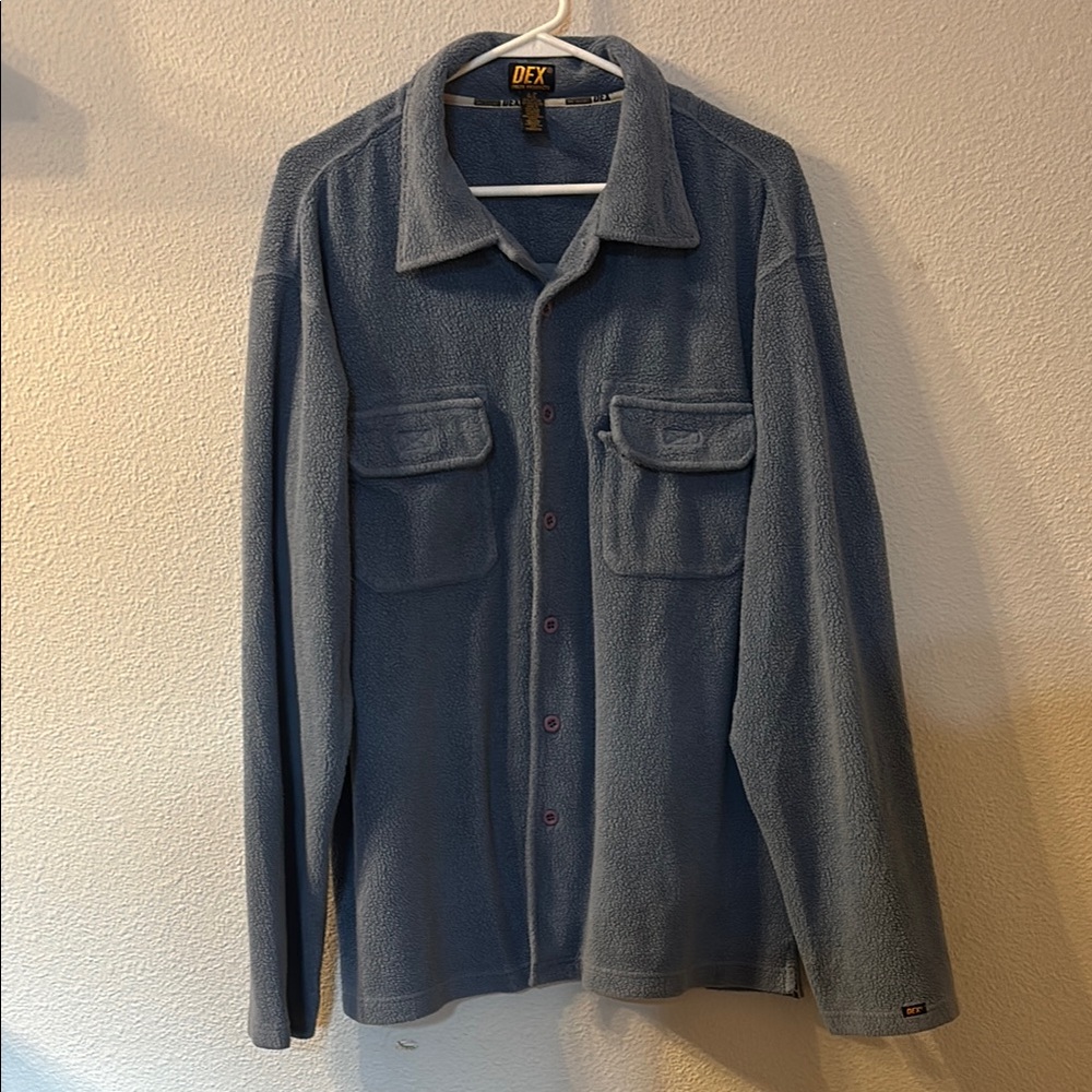 Dex Fleece Button Down Size Large - image 1